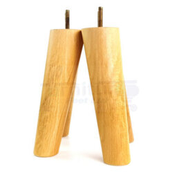 L&F Wood Legs Oak Stain 180mm High Set Of 4 Replacement Angled Furniture Legs Set Of 4 Sofas Chairs Stools M8 - thumbnail 5