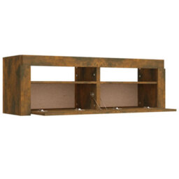 Berkfield Tv Cabinet With Led Lights Smoked Oak 120X35X40 Cm - thumbnail 4