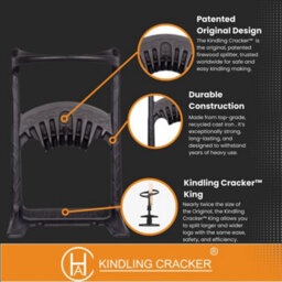 Fandango Fire Tools Kindling Cracker Original Log Splitter - Sturdy Firewood Splitter Made From Recycled Cast Iron - Wood Chopper For Kindling Wood - thumbnail 5