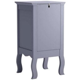 Grey Bedroom Bedside Table Cabinet Wooden 1 Door 1 Drawer Nightstand Sofa Side Table - thumbnail 5