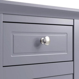 Grey Bedroom Bedside Table Cabinet Wooden 1 Door 1 Drawer Nightstand Sofa Side Table - thumbnail 4