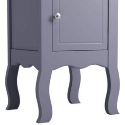 Grey Bedroom Bedside Table Cabinet Wooden 1 Door 1 Drawer Nightstand Sofa Side Table - thumbnail 3