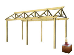 Edecks Parliament Wooden Garden Pergola Walkway (W 2700mm X D 4200mm) With Concrete In Posts (2.7M) - thumbnail 2