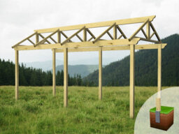 Edecks Parliament Wooden Garden Pergola Walkway (W 2700mm X D 4200mm) With Concrete In Posts (2.7M) - thumbnail 1