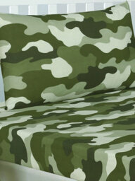 Army Camouflage Single Fitted Sheet And Pillowcase Set - thumbnail 2