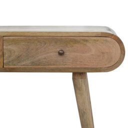 Wyld Haus Florence Oval 2-Drawer Natural Mango Wood Console Table - thumbnail 7