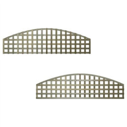 Premier Garden Supplies Arch Top Wooden Trellis Panel 6Ft X 1Ft (4 Pack) Privacy Square Lattice Fencing Topper Extension For Climbing Plant Support - thumbnail 5