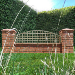 Premier Garden Supplies Arch Top Wooden Trellis Panel 6Ft X 1Ft (4 Pack) Privacy Square Lattice Fencing Topper Extension For Climbing Plant Support - thumbnail 4