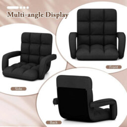 Floor Sofa Bed With Ergonomic Armrests, 150Kg Leisure Chair - thumbnail 2