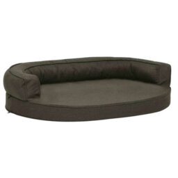 Walplus Ergonomic Dog Bed Mattress 75X53 Cm Linen Look Dark Grey - thumbnail 2