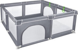 Dyzi Large Baby Playpen Portable Play Yard Safety Gate Grey 150 X 180Cm - thumbnail 1