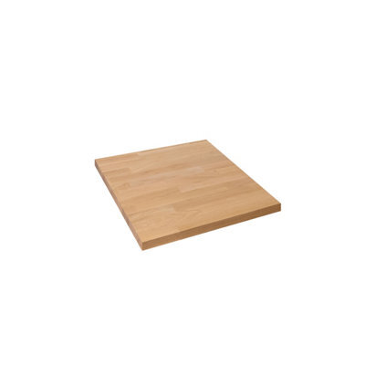 domli Solid Wood Oak Table Top - 600M X 600mm X 40mm - Top Grade European Wooden Large Square Kitchen Dining Tabletop Worktop Desktop - image 1