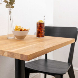 domli Solid Wood Oak Table Top - 600M X 600mm X 40mm - Top Grade European Wooden Large Square Kitchen Dining Tabletop Worktop Desktop - thumbnail 2