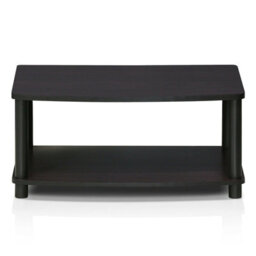 Walplus Furinno 13191Dwn Turn-N-Tube No Tools 2-Tier Elevated Tv Stands, Dark Walnut - thumbnail 5