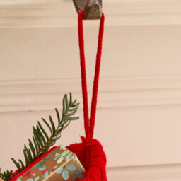 Dibor Traditional Red Chunky Knit Xmas Gift Decoration Christmas Stocking For Kids - thumbnail 4