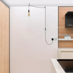 Plug In Pendant Light With On/off Switch E27 E14 Lamp Set 4M Pvc Cable Kit Metal Bracket Wall Mounted Light For Living Room - thumbnail 8