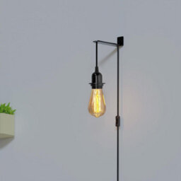 Plug In Pendant Light With On/off Switch E27 E14 Lamp Set 4M Pvc Cable Kit Metal Bracket Wall Mounted Light For Living Room - thumbnail 6