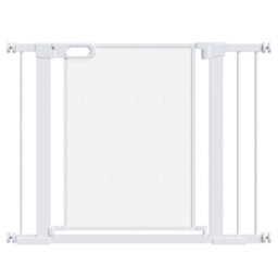 PawHut Pressure Fit Safety Gate For Doors, Dog Gate W/ Auto Close, 75-103 Cm - White - thumbnail 2