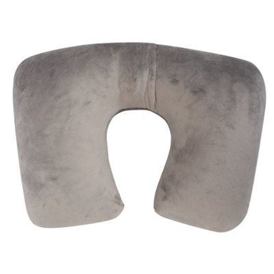 Mountain Warehouse Fleece Inflatable Pillow Grey (One Size) - image 1