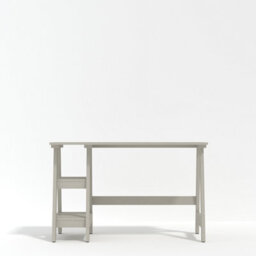 LPD Tiva Grey Workstation Desk With Reversible Shelving Contemporary Home Office W119 L56 H75Cm - thumbnail 2