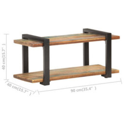 Berkfield Tv Cabinet 90X40X40 Cm Solid Reclaimed Wood - thumbnail 6