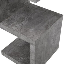 Furniture in Fashion Miami Wooden S Shape Design Side Table In Concrete Effect - thumbnail 5