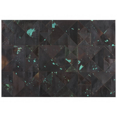 Beliani Rug Atalan Brown 160 X 230 Cm Leather - image 1