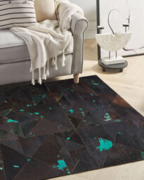 Beliani Rug Atalan Brown 160 X 230 Cm Leather - thumbnail 2
