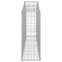 Berkfield Arched Gabion Baskets 10 Pcs 200X30X80/100 Cm Galvanised Iron - thumbnail 5