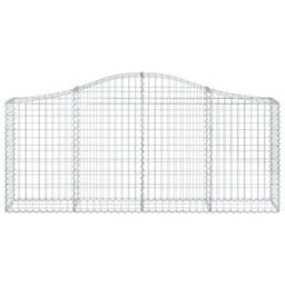 Berkfield Arched Gabion Baskets 10 Pcs 200X30X80/100 Cm Galvanised Iron - thumbnail 4
