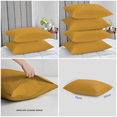 Ameha Bedding Pillowcase-Plain Dyed Charcoal Breathable Envelope Durable Pillow Cover 2 Pair (50 X 75 Cm) Pillow Covers - image 1