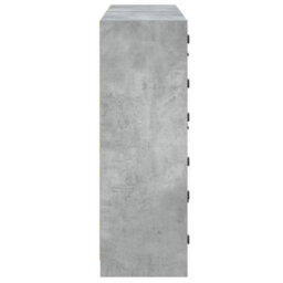 Berkfield Bookcase With Doors Concrete Grey 136X37X109 Cm Engineered Wood - thumbnail 8