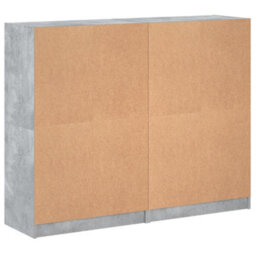 Berkfield Bookcase With Doors Concrete Grey 136X37X109 Cm Engineered Wood - thumbnail 9