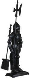 Fire104 Traditional 5 Piece Fireset Soldier Companion Set 74X22X13Cm Fireplace Tools With Stand Poker Brush Shovel Tongs - thumbnail 4