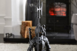 Fire104 Traditional 5 Piece Fireset Soldier Companion Set 74X22X13Cm Fireplace Tools With Stand Poker Brush Shovel Tongs - thumbnail 6
