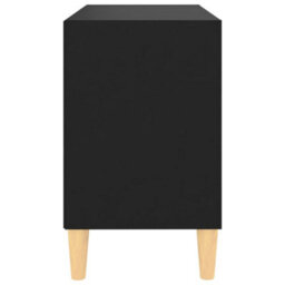 Berkfield Tv Cabinet With Solid Wood Legs Black 69.5X30X50 Cm - thumbnail 5