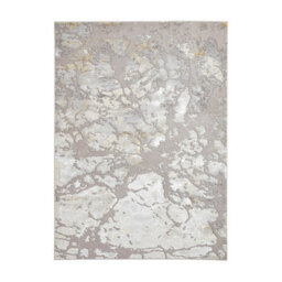 Grey Gold Abstract Modern Easy To Clean Rug For Dining Room-120Cm X 170Cm - thumbnail 9