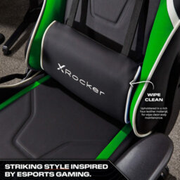X Rocker Agility Compact Ergonomic Esports Gaming Chair For Juniors - Black / Green - thumbnail 4