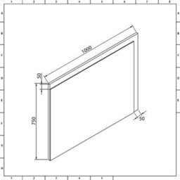 Homestylestore Dark Oak Wall Hung Bathroom Mirror 1000 X 750mm - thumbnail 2
