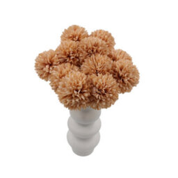 Woodside Home Living Artificial Chrysanthemum Ball Flowers - Coffee Set Of 12 - thumbnail 1