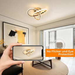Pheashine Gold Aluminium Clover Led Flush Mount Ceiling Light 30W Neutral White 4500K For Bedroom, Kitchen, Living Room - thumbnail 4
