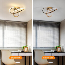 Pheashine Gold Aluminium Clover Led Flush Mount Ceiling Light 30W Neutral White 4500K For Bedroom, Kitchen, Living Room - thumbnail 5