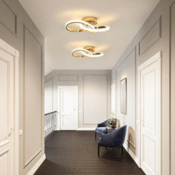 Pheashine Gold Aluminium Clover Led Flush Mount Ceiling Light 30W Neutral White 4500K For Bedroom, Kitchen, Living Room - thumbnail 6