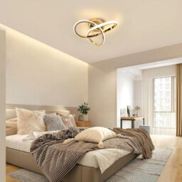 Pheashine Gold Aluminium Clover Led Flush Mount Ceiling Light 30W Neutral White 4500K For Bedroom, Kitchen, Living Room - thumbnail 7