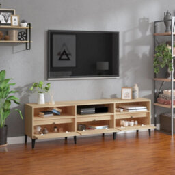 Berkfield Tv Cabinet Sonoma Oak 150X30X44.5 Cm Engineered Wood - thumbnail 3