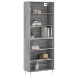 Berkfield Highboard Grey Sonoma 69.5X32.5X180 Cm Engineered Wood - thumbnail 3