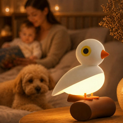 Amorly Bird Night Light With Motion Sensor, Rechargeable Magnetic Wall Lamp White Rechargeable Cordless Design For Flexible Nighttime Use - image 1