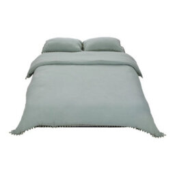 Living And Home Pack Of 3 Small Double Bedding Solid Duvet Cover With 2 Pillowcase Set Easy Care Comfortable And Ezysleep Green - thumbnail 3