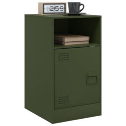 Berkfield Bedside Cabinets 2 Pcs Olive Green 34.5X39X62 Cm Steel - thumbnail 3
