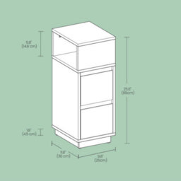 Songmics Narrow Side Table, Slim End Table With 2 Drawers, 1 Open Compartment, For Living Room, Bedroom, Natural Beige - thumbnail 5